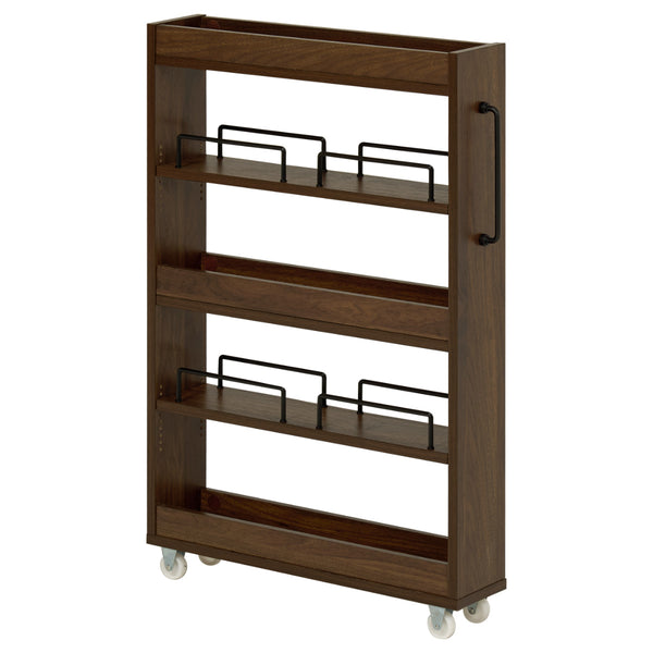 隙間収納ワゴン幅12cmロータイプキャスター付