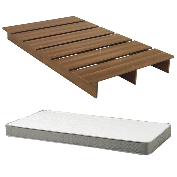 ローベッドセミダブルボンネルマットレス付余白デザイン