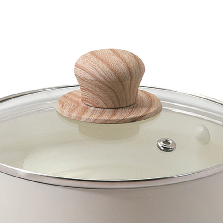 片手鍋18cmIH対応ガラス蓋付きセラミール
