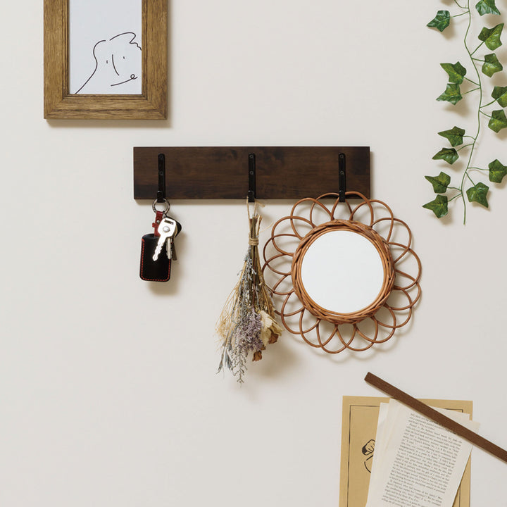 フックデコフックマグネットウォールフックフック3連壁掛け幅38cm