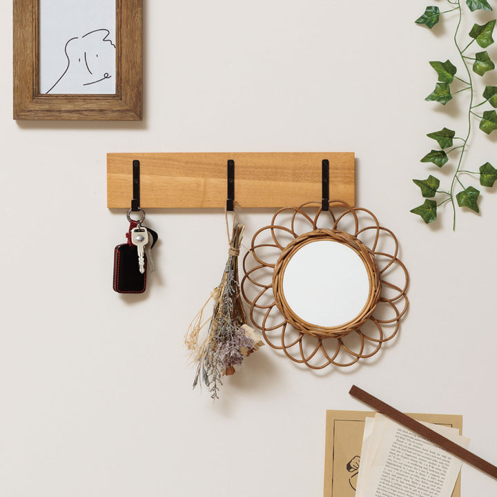 フックデコフックマグネットウォールフックフック3連壁掛け幅38cm