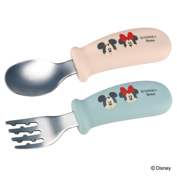 スプーンフォークセットミッキー＆ミニーフレンズ握りやすいシリコン