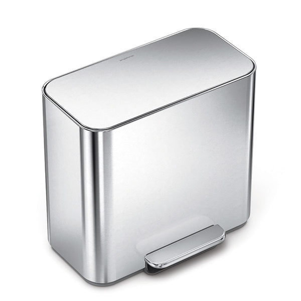 ゴミ箱15Lsimplehuman正規品ミニリサイクラーステップカンシルバー