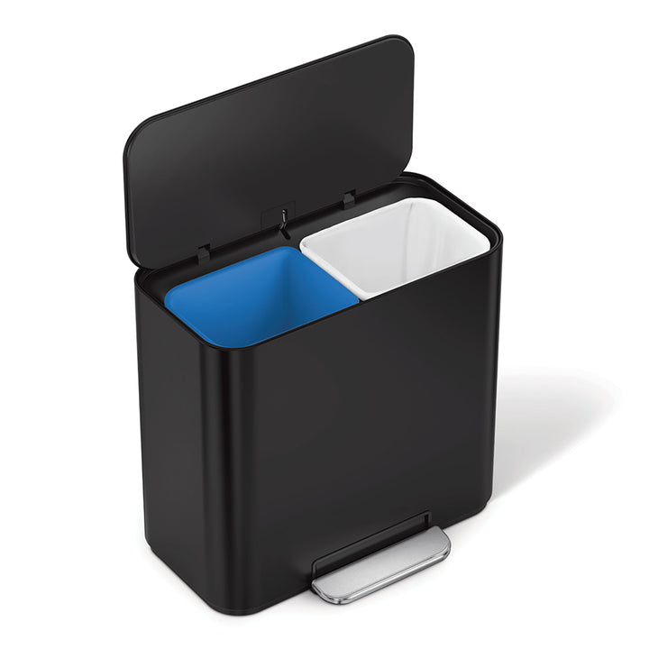 ゴミ箱15Lsimplehuman正規品ミニリサイクラーステップカンマットブラック