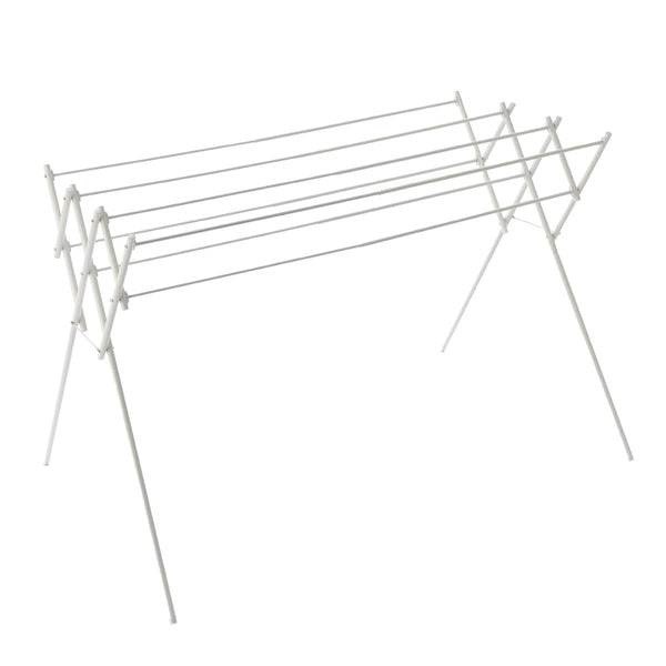 室内物干し物干しスタンド伸縮タイプマットホワイトタオル干し幅70～126cm