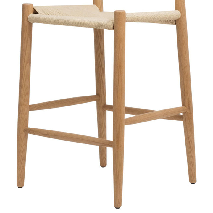 カウンターチェア座面高65cmペーパーコードレッドオークスツール9193