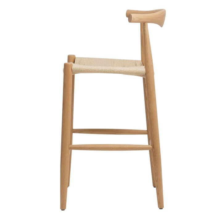 カウンターチェア座面高65cmペーパーコードレッドオークスツール9193