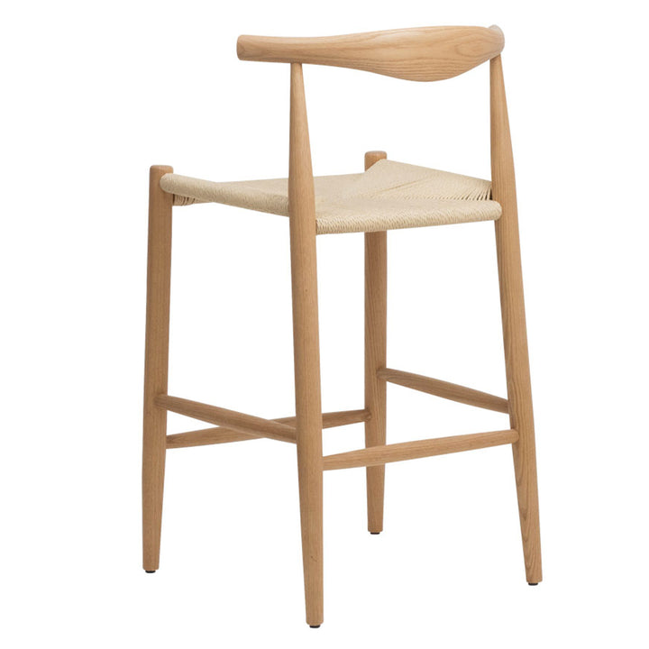 カウンターチェア座面高65cmペーパーコードレッドオークスツール9193