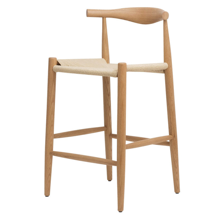 カウンターチェア座面高65cmペーパーコードレッドオークスツール9193