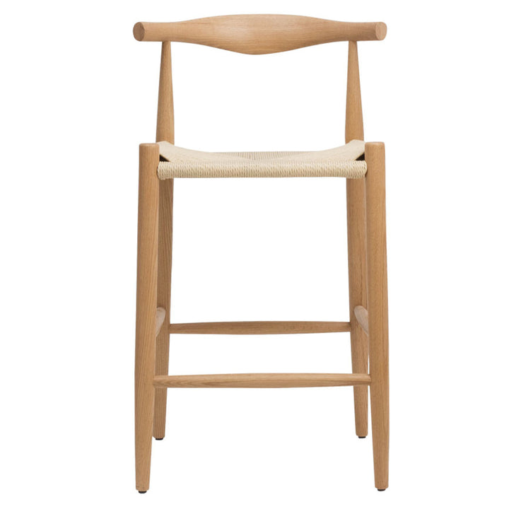 カウンターチェア座面高65cmペーパーコードレッドオークスツール9193