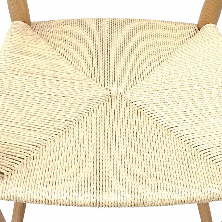 カウンターチェア座面高65cmペーパーコードレッドオークスツール9193