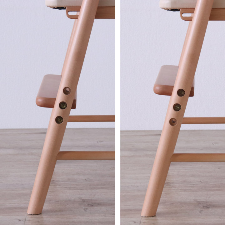 ベビーチェアワイドPVCレザー座面座面3段階調整