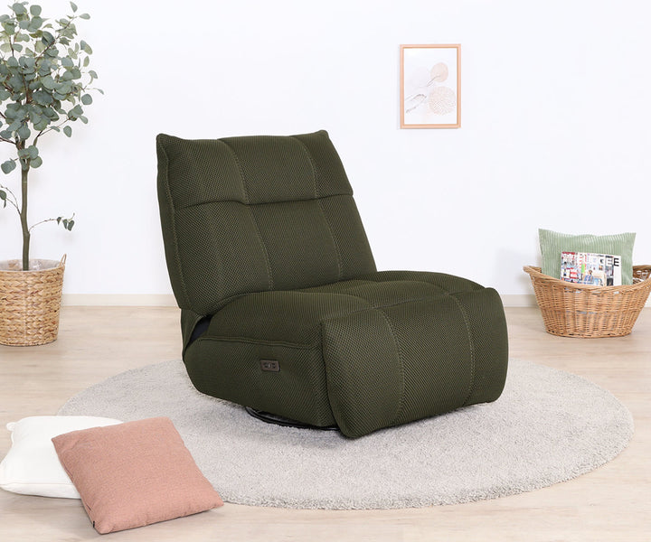 電動リクライニングソファ1人掛け幅88cmメッシュ生地MOVE