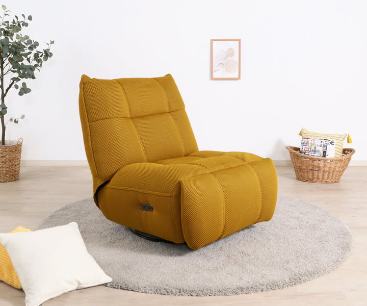 電動リクライニングソファ1人掛け幅88cmメッシュ生地MOVE