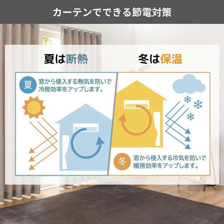 カーテン遮光2級2枚組幅100cm×丈135cmレイヤードカーテンくすみカラー姫系