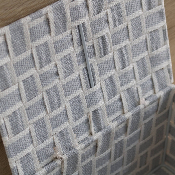 収納ボックスふた付きバスケット布幅23×奥行16×高さ14.5cm