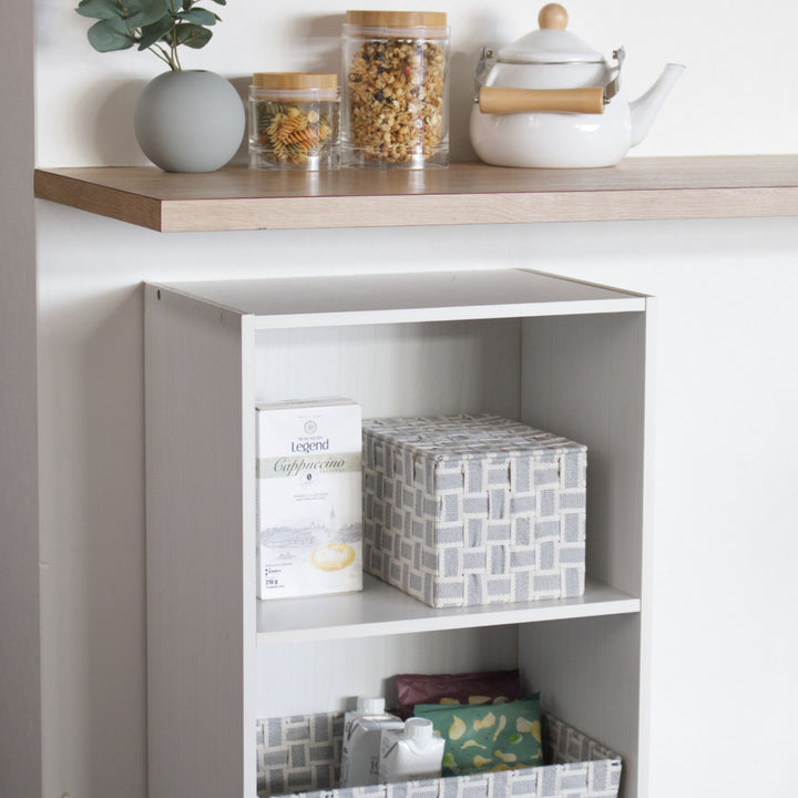 収納ボックスふた付きバスケット布幅23×奥行16×高さ14.5cm