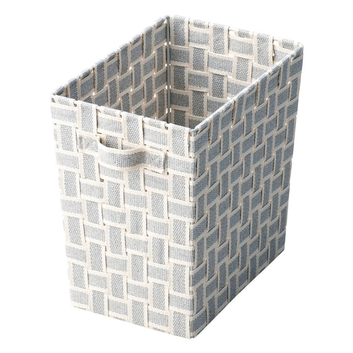 収納ボックス取っ手付きバスケット縦ハーフ布幅18×奥行26×高さ25.5cm