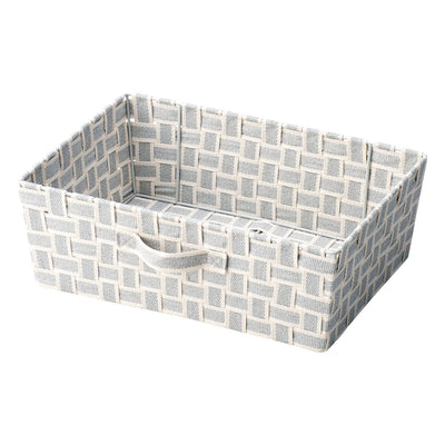 収納ボックス 取っ手付き バスケット 横ハーフ 布 幅38×奥行26×高さ13cm