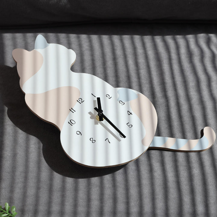 振り子時計三毛猫静音掛け時計秒針なし