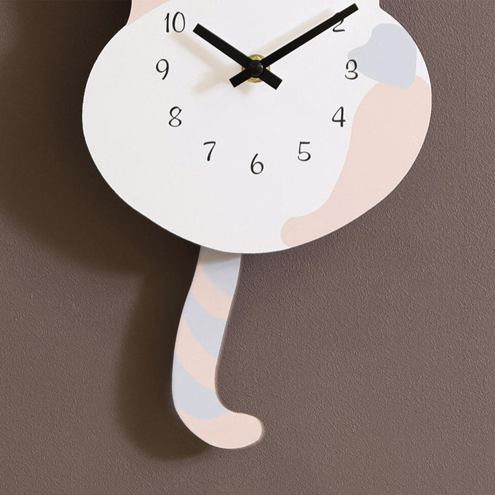 振り子時計三毛猫静音掛け時計秒針なし