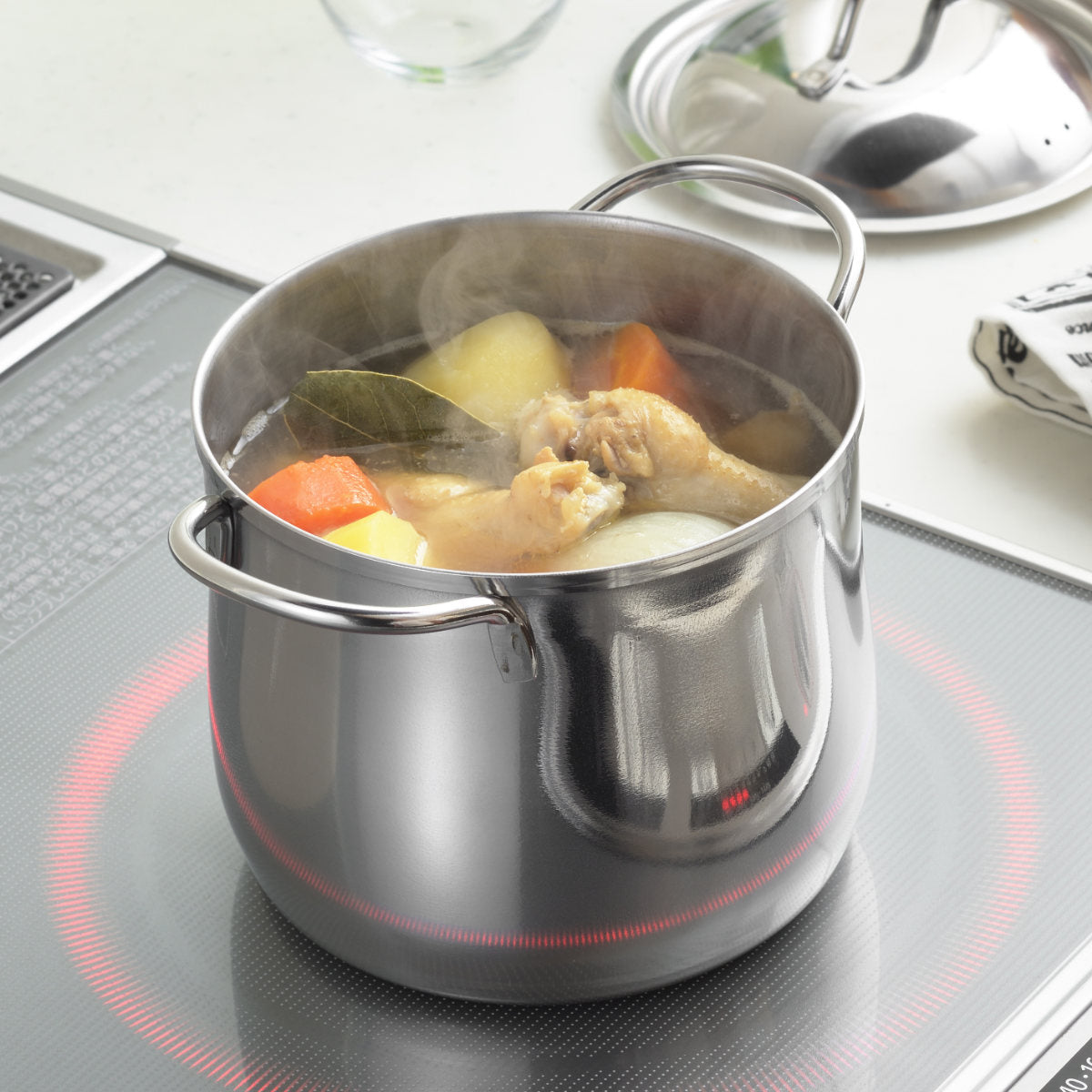 両手鍋 14cm 深型 IH対応 煮込み鍋 ステンレス製 日本製 – ハウジー