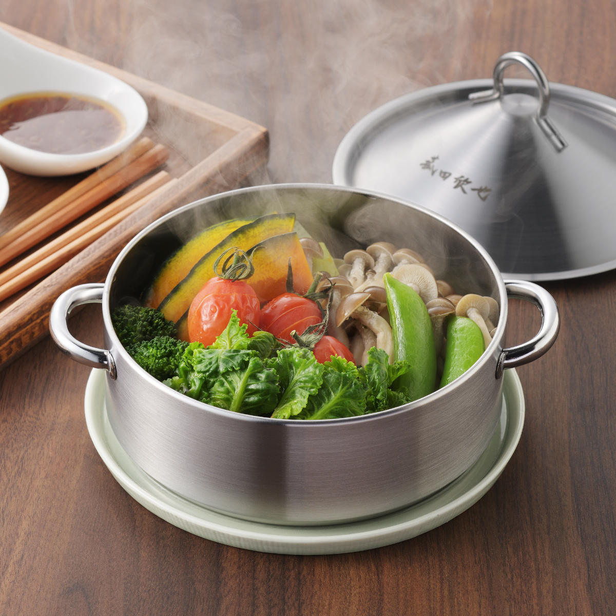 飲茶蒸し鍋 16cm 2段 IH対応 ステンレス製 日本製 菰田欣也監修 – ハウジー