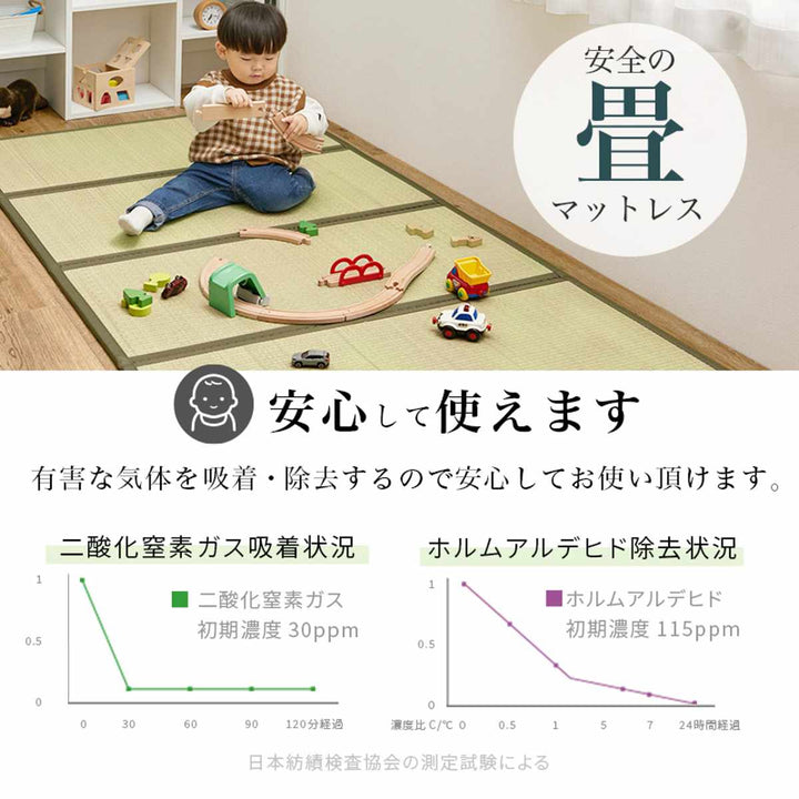 畳ベッドセミダブル天然い草宮棚2口コンセント付耐荷重300kg