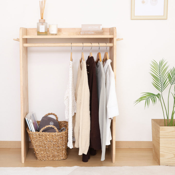 壁面収納ハンガーラック幅70cm積み重ね上置きNSシリーズ