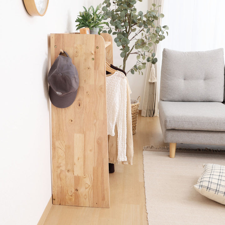 壁面収納ハンガーラック幅70cm積み重ね上置きNSシリーズ