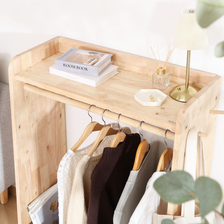 壁面収納ハンガーラック幅70cm積み重ね上置きNSシリーズ