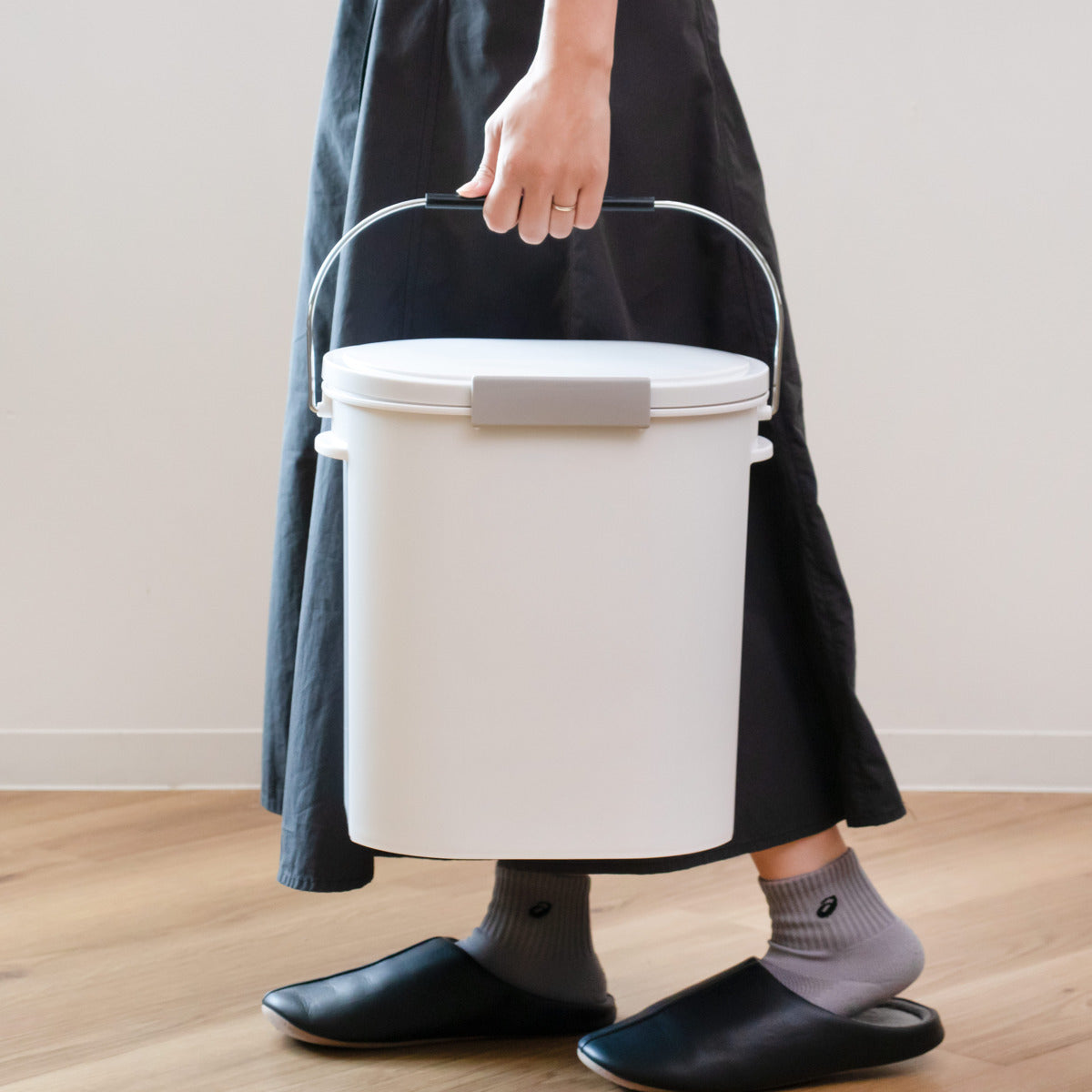 ゴミ箱 密閉 11L エバン ペール 中バケツ付き 生ゴミ ホワイト – ハウジー