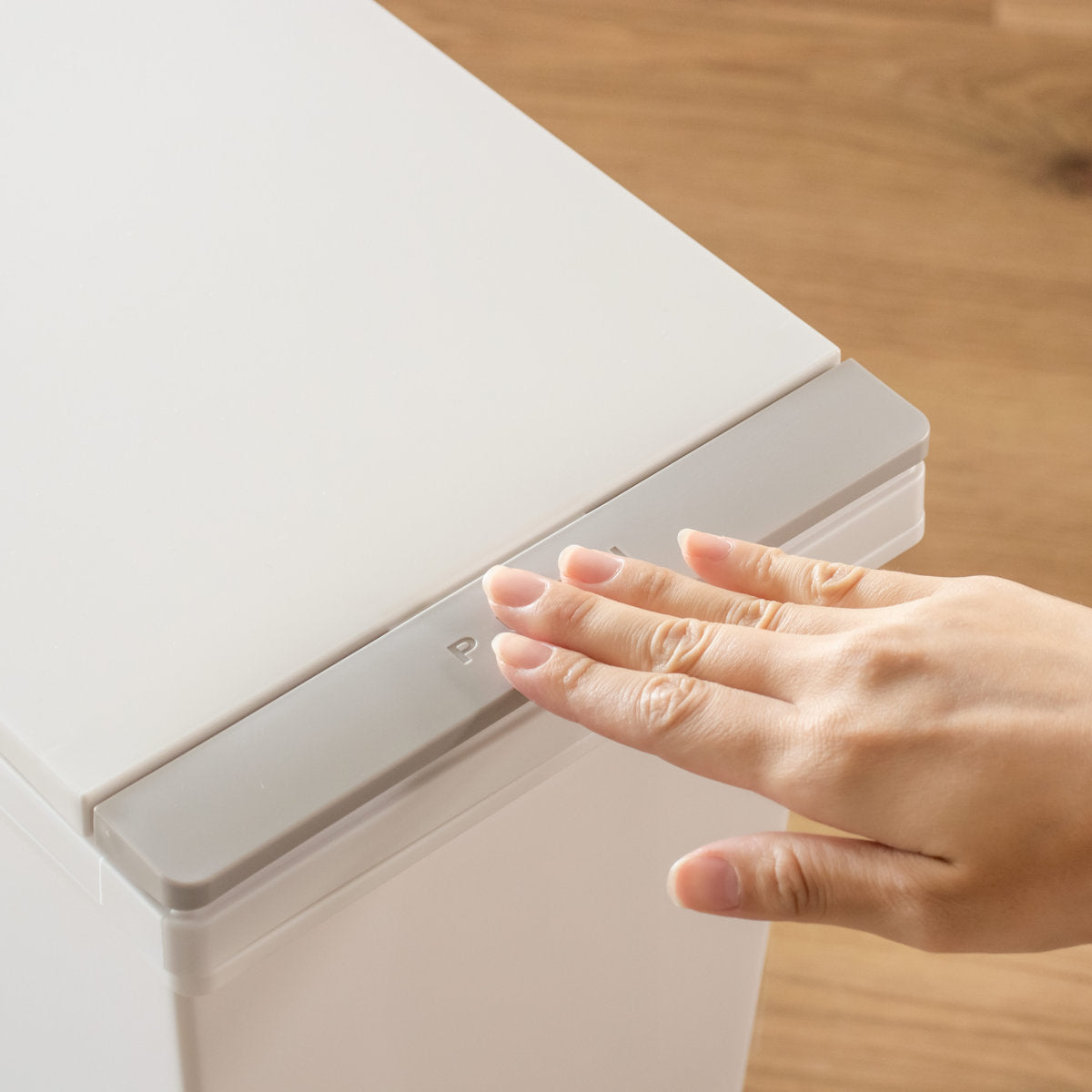 ゴミ箱 45L エバン プッシュペールホワイト プッシュ式 キャスター付き
