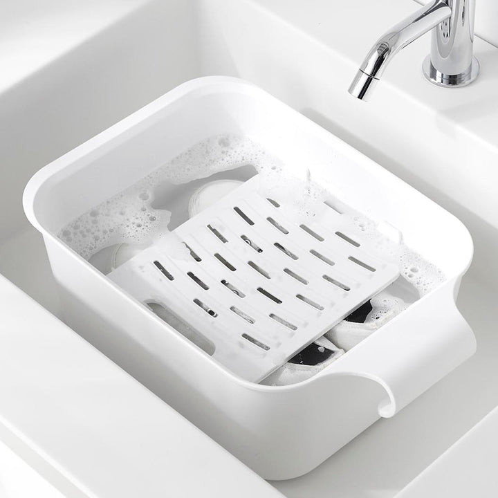 山崎実業towerバケツで使える洗濯＆浸け置き板タワー