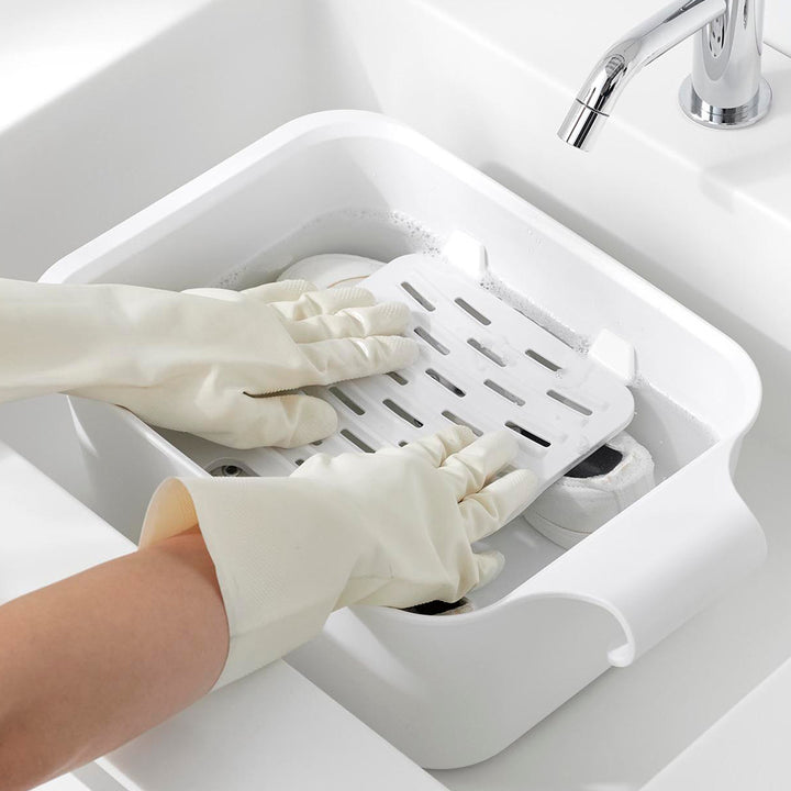 山崎実業towerバケツで使える洗濯＆浸け置き板タワー