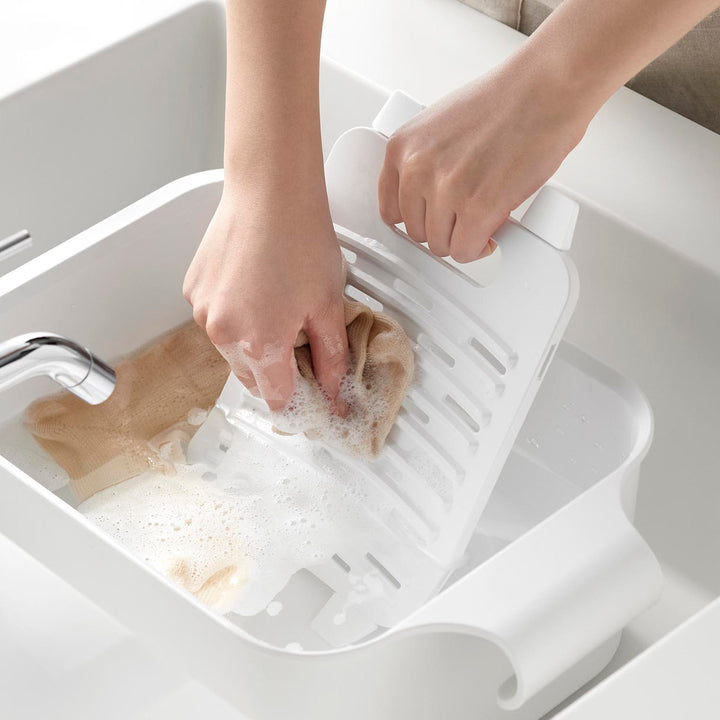 山崎実業towerバケツで使える洗濯＆浸け置き板タワー