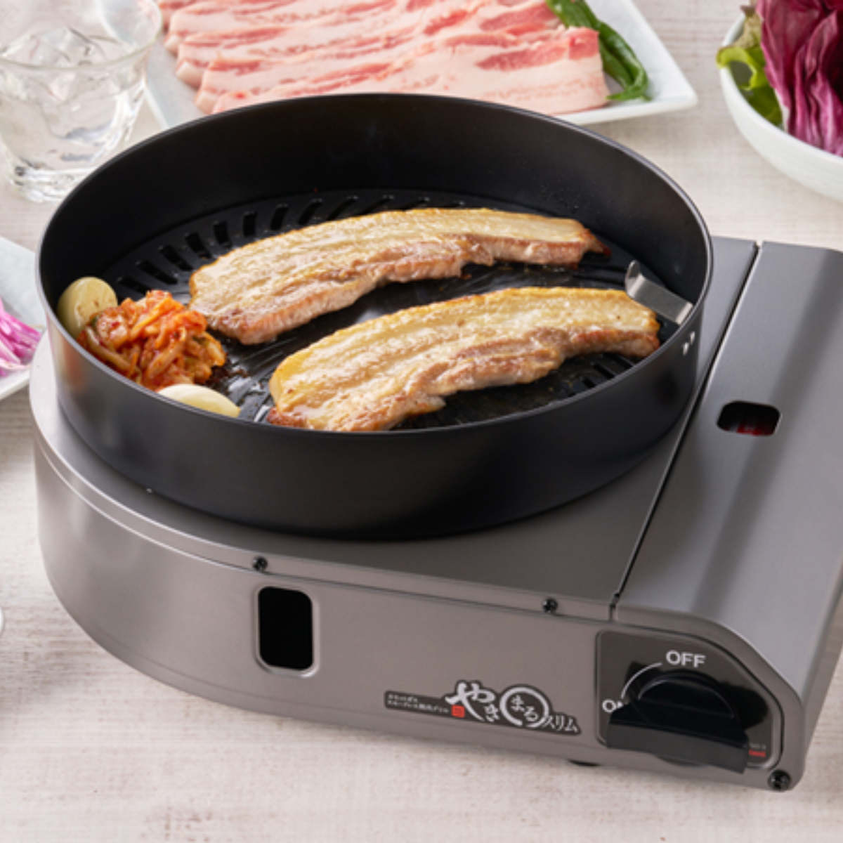 焼肉グリル カセットコンロ付き やきまるスリム Iwatani – ハウジー