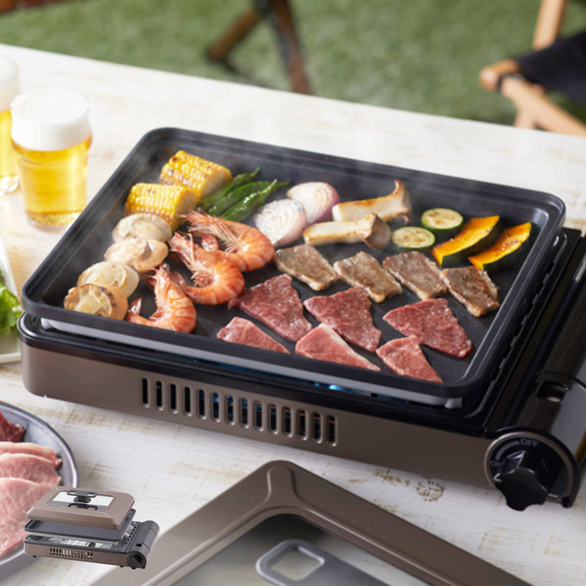 ホットプレート カセットコンロ付き 焼き上手さんベータ Iwatani ホットプレート カセットコンロ付き 焼き上手さんベータ Iwatani