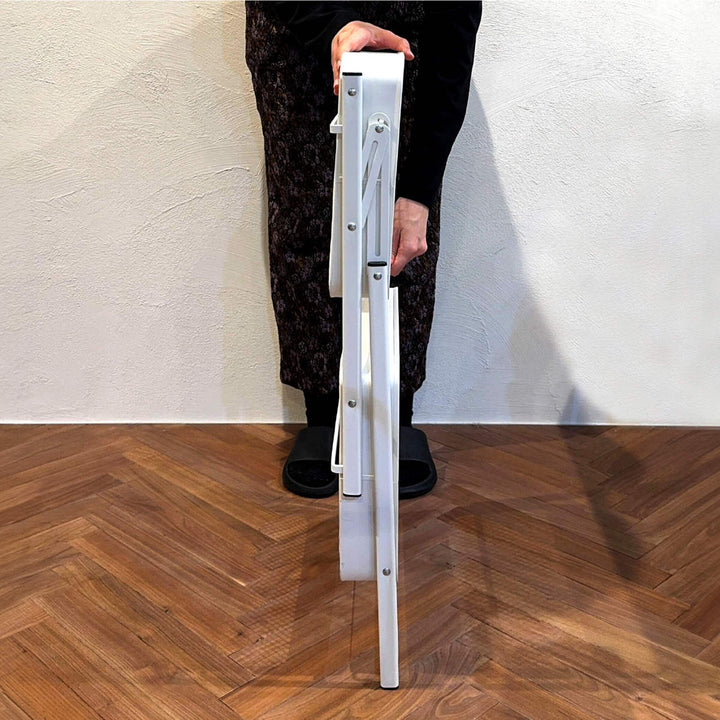 キッチンワゴン折り畳める2段ワゴンAmely天板キャスター付き