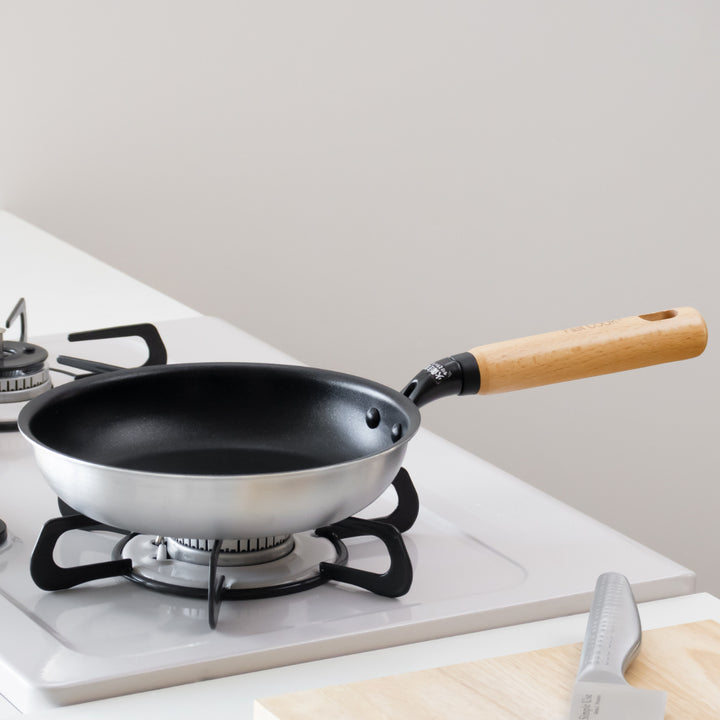 フライパン20cmIH対応ファストクック＋2層鋼ダイヤモンドコート木柄