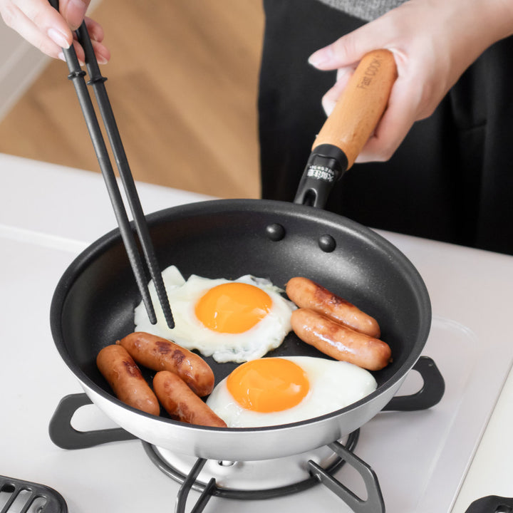 フライパン20cmIH対応ファストクック＋2層鋼ダイヤモンドコート木柄