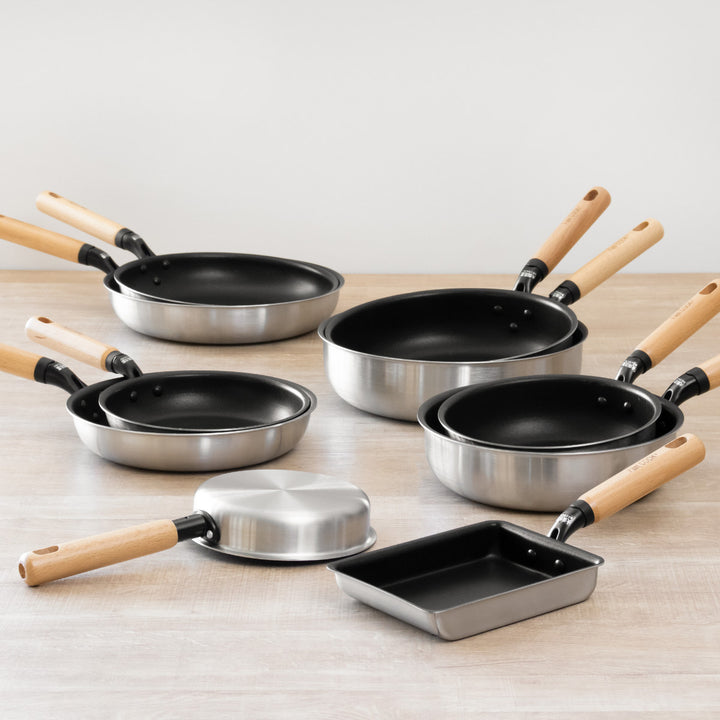 フライパン24cmIH対応ファストクック＋2層鋼ダイヤモンドコート木柄