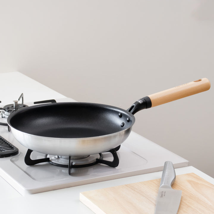 フライパン26cmIH対応ファストクック＋2層鋼ダイヤモンドコート木柄