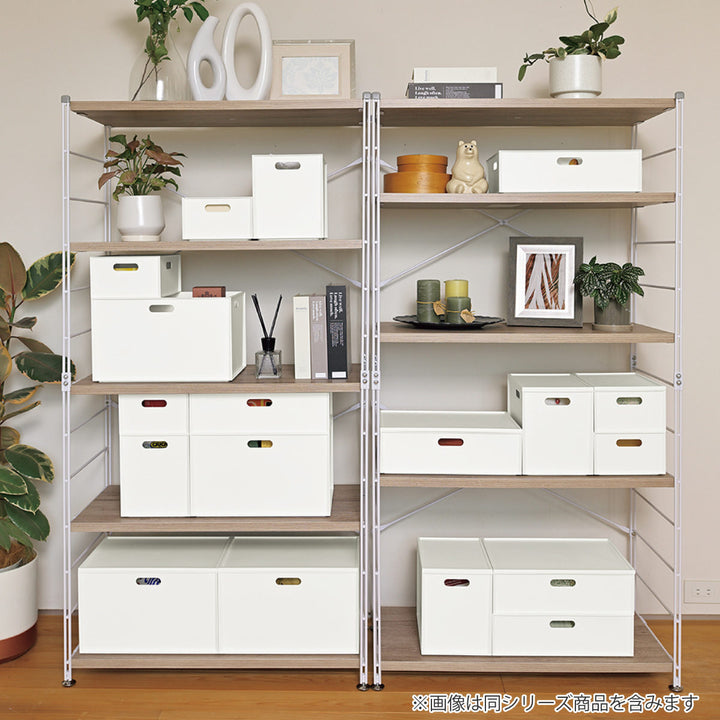 収納ボックスカロキューブ縦型ハーフカラーボックス幅19.5×奥行27×高さ12cm