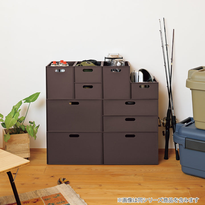 収納ボックスカロキューブ縦型ハーフカラーボックス幅19.5×奥行27×高さ12cm