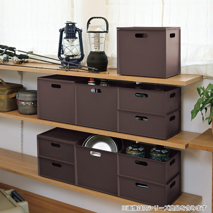 収納ボックスカロキューブ縦型ハーフカラーボックス幅19.5×奥行27×高さ12cm