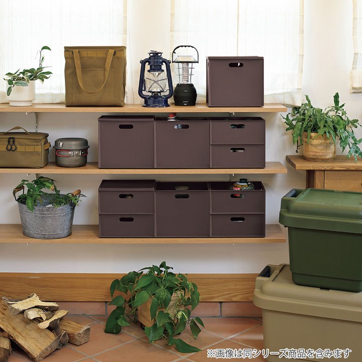 収納ボックスカロキューブ縦型ハーフカラーボックス幅19.5×奥行27×高さ12cm