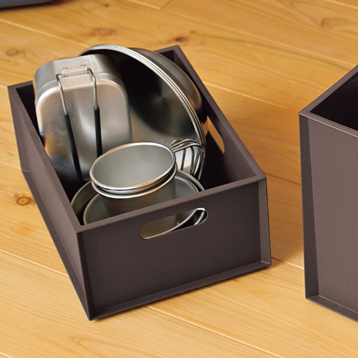 収納ボックスカロキューブ縦型ハーフカラーボックス幅19.5×奥行27×高さ12cm