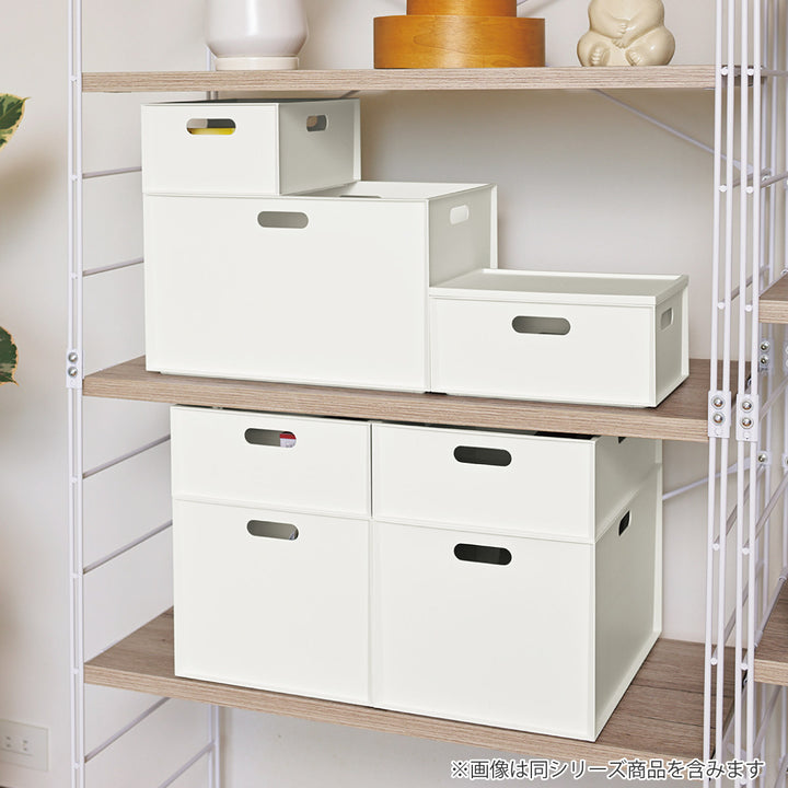 収納ボックスカロキューブ縦型ハーフカラーボックス幅19.5×奥行27×高さ12cm