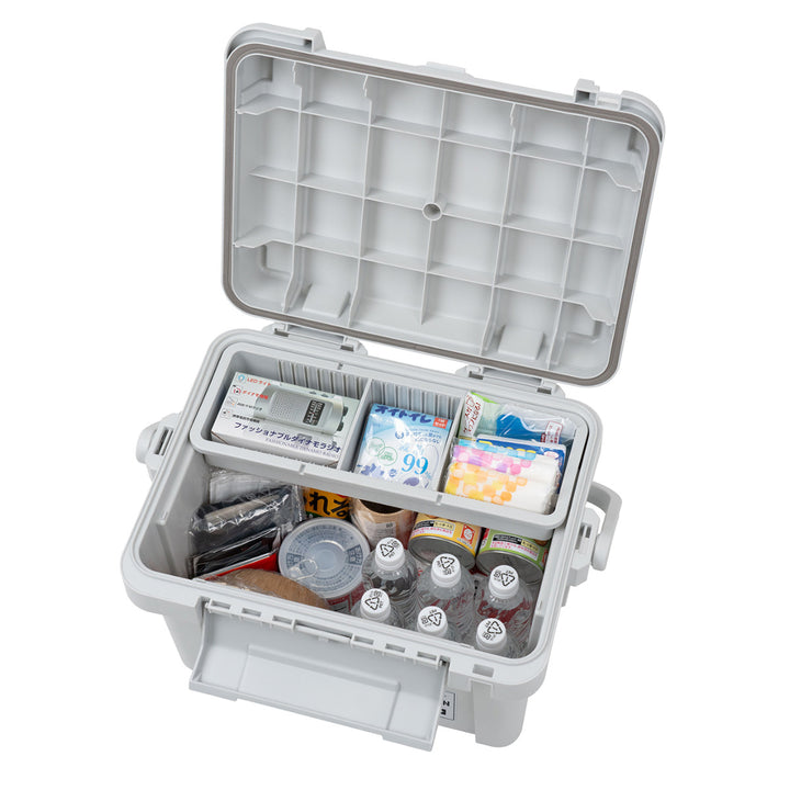 収納ボックス防災パッキン付き頑丈ボックス500BOSA+IN持ち手付き幅51.8×奥行36×高さ34.5cm
